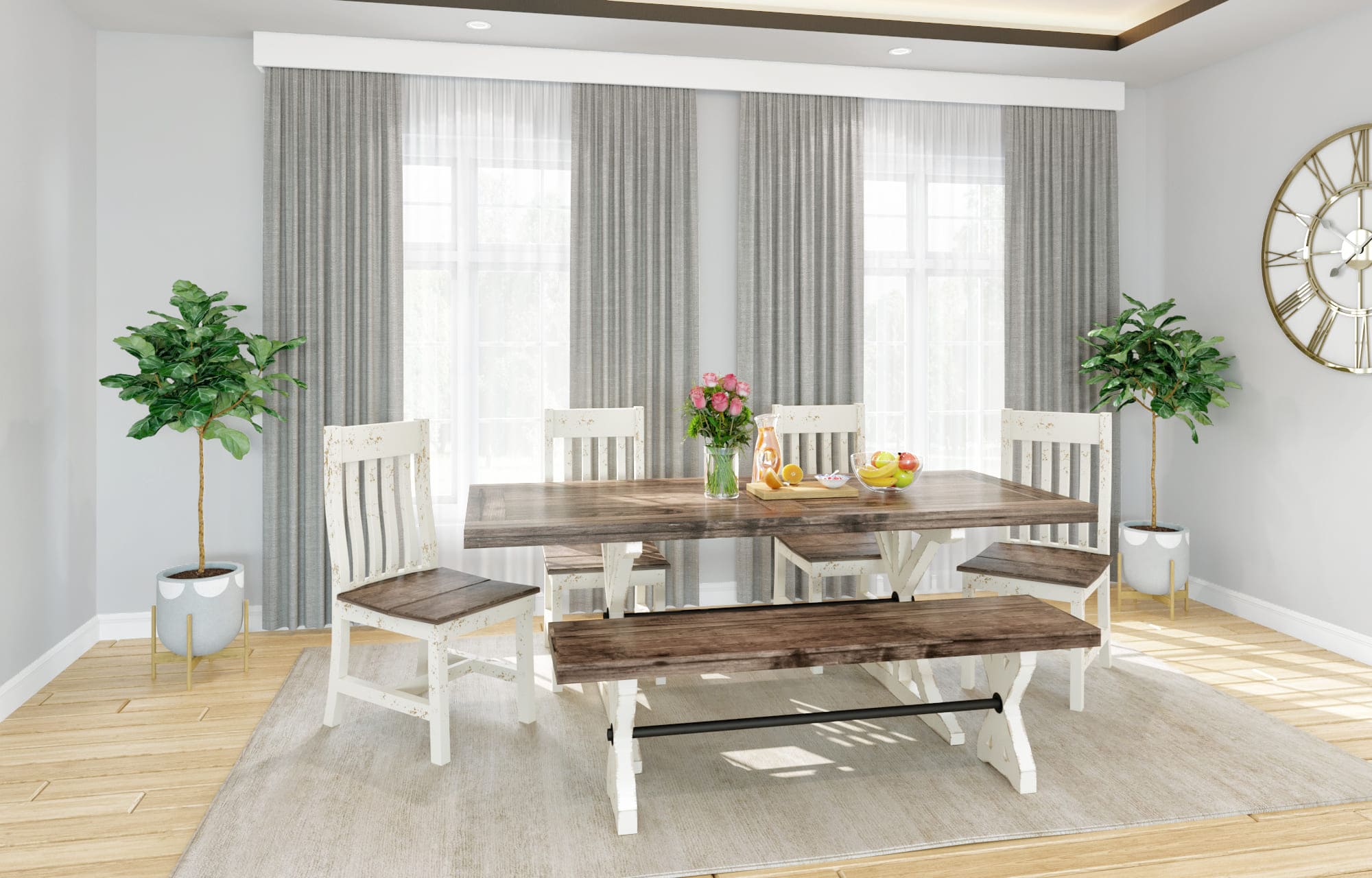 23. 3D Render of a Dining Area Set